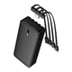 Power bank Borofone BJ84A 20000 mAh із вбудованими кабелями повербанк Black - зображення 4
