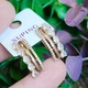 Сережки Xuping Jewelry довжина 2см ширина 7мм медичне золото позолота 18К с1516 - зображення 4