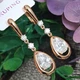 Серьги Xuping Jewelry длина 4.1см ширина 1.1см медицинское золото позолота 18К с1544 - изображение 2