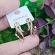 Серьги Xuping Jewelry длина 2.2см ширина 9мм медицинское золото позолота 18К с1509 - изображение 4