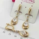 Серьги Xuping Jewelry длина 4.1см ширина 1.1см медицинское золото позолота 18К с1544 - изображение 4