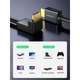 Кабель мультимедийный HDMI M to HDMI M 2.0m 90° corner HD103 black Ugreen (10173) - изображение 6