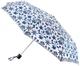 Женская складная парасолька Fulton Morris & Co. Minilite-2 UV Daisy Blue Ivory компактный зонт с UV-защитой 51961 - изображение 2