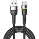 Дата кабель USB 2.0 AM to USB-C 1.0m 3A LED black Essager (EXCT-XCD01) - зображення 1