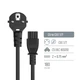 Кабель живлення C5 1.0m black ColorWay (CW-CBP084-BK) - зображення 5