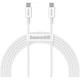 Дата кабель USB-C to USB-C 2.0m 100W white Baseus (CATYS-C02) - изображение 1