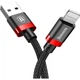 Дата кабель USB 2.0 AM to Lightning 1.0m Cafule Black-Red Baseus (CALKLF-B19) - изображение 1