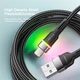Дата кабель USB 2.0 AM to Lightning 2.0m 2.4A LED black Essager (EXCL-XCDA01) - изображение 5