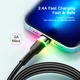 Дата кабель USB 2.0 AM to Lightning 2.0m 2.4A LED black Essager (EXCL-XCDA01) - изображение 7