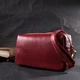 Сумка Vintage Женская с двумя ремнями из натуральной кожи Бордовая (22274) - изображение 10