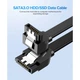 Кабель для передачи данных SATA 3 Data Cable 0.5m 90° corner US217 Black Ugreen (30797) - изображение 2