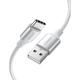 Дата кабель USB 2.0 AM to USB-C 0.25m 3A braided US288 white Ugreen (60129) - зображення 1