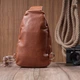 Сумка Vintage Женская через плечо из экокожи с акцентом на текстильную лямку Рыжая (22780) - изображение 4