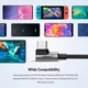 Дата кабель USB 2.0 AM to USB-C 3.0m 3A 90° corner US176 black Ugreen (70875) - зображення 5