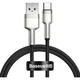 Дата кабель USB 2.0 AM to USB-C 1.0m Cafule Metal 66W black Baseus (CAKF000101) - изображение 1