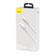 Дата кабель USB 3.1 AM to USB-C 2.0m 6.0A 66W Cafule Series Metal White Baseus (CAKF000202) - изображение 7