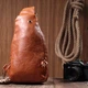 Сумка Vintage Женская слинг через плечо из экокожи Рыжая (22751) - изображение 4