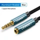 Кабель мультимедийный 3.5mm M to 3.5mm F 1.0m AV118 blue Ugreen (40673) - изображение 2
