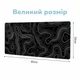 Большой игровой топографический коврик для мыши 800 х 300 х 3 мм. Черный - изображение 2