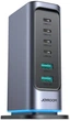 Настільний зарядний пристрій JOYROOM JR-TCM02 GaN 65 W 4 x USB-C + 2 x USB-A UK plug  Black-Grey (6956116795535) - зображення 2