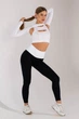Женские бесшовные леггинсы с push-up эффектом и контрастным поясом Giulia FLEXING LEGGINGS GLAM S/M Multicolor-black/white, лосины из микрофибры - изображение 2