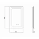 Зеркало Qtap Mideya (DC-F911) 500х800 с LED-подсветкой Touch, с антизапотеванием, диммером QT2078F911W - изображение 2