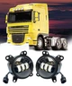 Штатные противотуманные LED фары на фуру DAF XF105, CF65, CF75, CF85, LF45, LF55 белый + желтый свет (35ВТ) - изображение 1