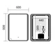Дзеркало Mixxus Premium OLIVARY MR19-80x60-Reverse з Led Touch, Anti-fog, димером (3-6,5kK) (MP6628) - изображение 4