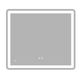 Зеркало Zerix Mirra MR05-80x70-REVERSE с LED Touch, Anti-fog, диммером, регулятором яркости (ZX6057) - изображение 1