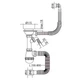 Сифон для кухні Mixxus SK-06-BL 3 1/2"x40 з пластиковою сіткою, відведенням для пральної машини, гнучким круг. переливом (MI8196) - изображение 2