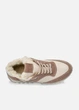 Женские короткие зимние кожа-замш кроссовки PARADIZE SHOES бежевого цвета с натуральным мехом внутри на высокой подошве 40 размер (стелька 26,5 см) - изображение 6