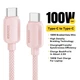 Кабель ESSAGER Breeze USB-C to USB-C PD 100W 5A 2m Pink (EXCTT1-WLA04-P) - изображение 2