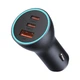 Зарядное устройство Baseus Golden Contactor Pro Fast Charger 2xUSB-C+USB QC4.0/PD 65W Dark Gray (CGJP010013) - изображение 1