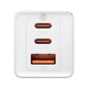 Зарядний пристрій Baseus GaN5 Pro 2xUSB-C+USB QC4.0/PD3.0 65W (USB-C 100W Cable) White (CCGP120202) - зображення 4