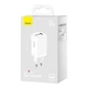 Зарядний пристрій Baseus GaN5 Pro 2xUSB-C+USB QC4.0/PD3.0 65W (USB-C 100W Cable) White (CCGP120202) - зображення 6