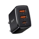 Зарядное устройство Baseus Compact Quick Charger 2xUSB+USB-C PD3.0/QC3.0 30W Black (CCXJ-E01) - изображение 1
