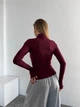 Жіноча еластична кофта на блискавці Uaclothes 46 Бордовий (like36438-168641366) - изображение 3