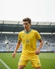 Детская футбольная форма сборной Украины желтая футболка+шорты, с картой Украины, 26(140-145см) - изображение 1