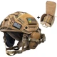 Шолом військовий балістичний тактична захисна каска куленепробивна FAST Helmet NIJ IIIA тактичні активні навушники Walkers + сумка для шолому койот - зображення 1