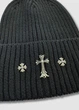 Женская зимняя шапка - Chrome Hearts / Хром Хартс 55-57 см Черный - изображение 3