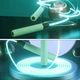 Скакалка светящаяся светодиодная для детей и взрослых 2.8 м с LED-подсветкой для занятий спортом,зелёная - изображение 3