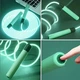 Скакалка светящаяся светодиодная для детей и взрослых 2.8 м с LED-подсветкой для занятий спортом,зелёная - изображение 4