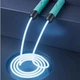 Скакалка светодиодная 2.8 м светящаяся для детей и взрослых с LED-подсветкой для занятий спортом голубая - изображение 6