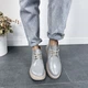 Женские кожаные ботинки низкие ITstyle Серые 37 24.3 см (7001/ХЗ) - изображение 4