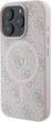 Etui plecki Guess 4G Collection Leather Metal Logo MagSafe do Apple iPhone 16 Pro Max Pink (GUHMP16XG4GFRP) - obraz 4