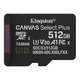 Карта пам'яті microSDXC, 512Gb, Canvas Select Plus Kingston (teh0020707) - зображення 1