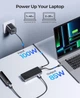 Док-станция ORICO 8-в-1 USB C с корпусом для M.2 SSD, USB C концентратор для M.2 NVMe/SATA SSD, 10 Гбит/с, 4K@60 Гц HDMI, 100 Вт PD, считыватель карт SD/TF, длина кабеля 15 см, серебристый - изображение 5