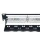 Патч-панель 19" 24xRJ-45 UTP, кат. 6a, с задним организатором с пластиковыми шторками, LW L&W ELECTRONICAL LW-PP74 - изображение 3
