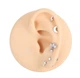Лабрет для пирсинга Звезда Asteel медицинская сталь 6 мм - изображение 4