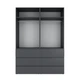 Шкаф распашной комбинированый №10 Light 1600x500x2200 Графит серый (GALTK0107000000) - изображение 2